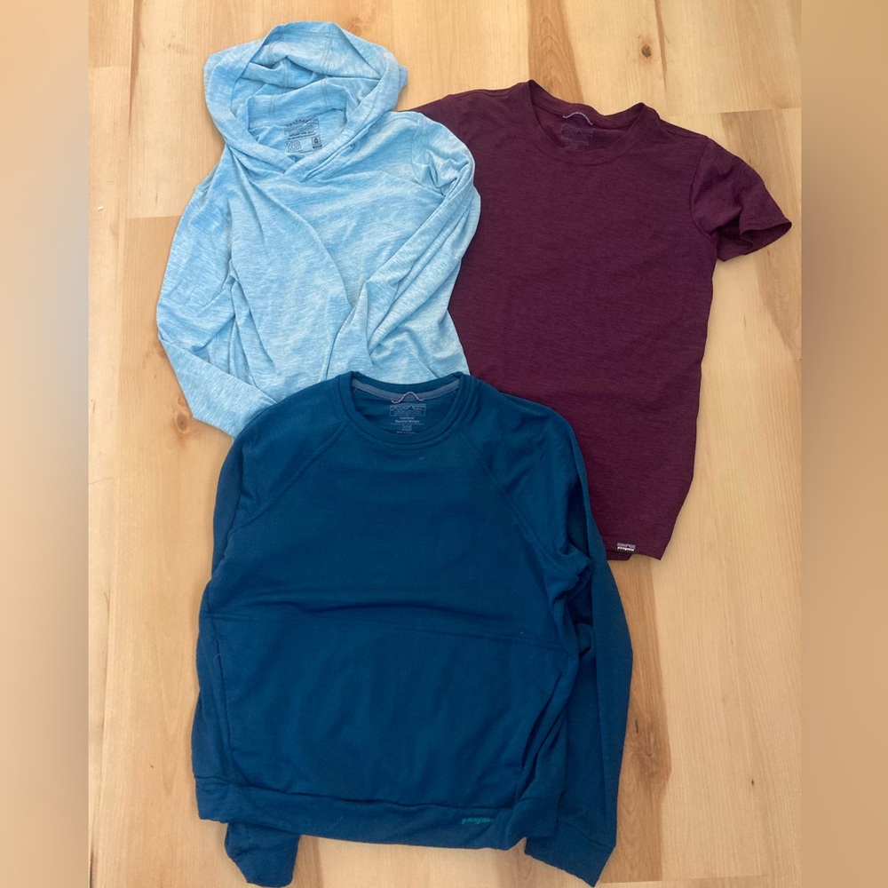 Patagonia Women's Tops - Blue, Burgundy, Teal